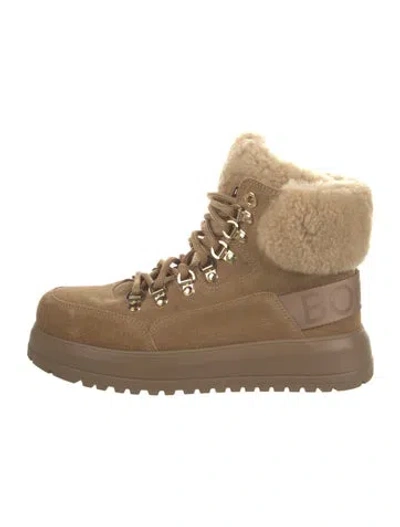 Pre-owned Bogner Suede Hiking Boots In Neutral