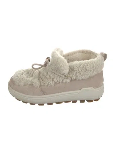 Pre-owned Bogner Suede Lace-up Boots In Neutral