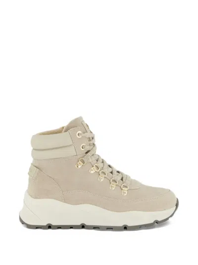 Bogner Suede Lace-up Boots In Neutral