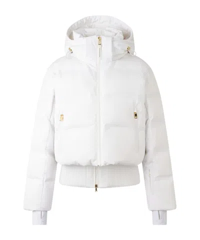 Bogner Suri Convertible Hooded Fleece-trimmed Padded Quilted Down Ski Jacket In White
