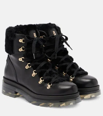Bogner Swansea Shearling-lined Leather Ankle Boots In Black