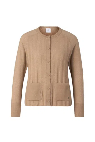 Bogner Tanja Virgin Wool Cashmere Cardigan In Nude