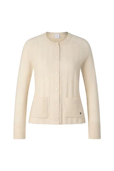 Bogner Tanja Virgin Wool Cashmere Cardigan In Neutral