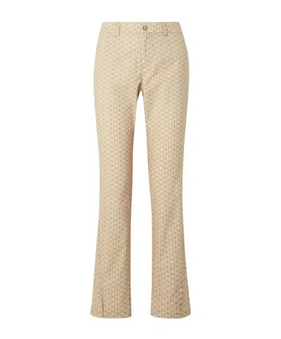 Bogner Tesja Cropped Printed Shell Straight-leg Golf Pants In Neutrals