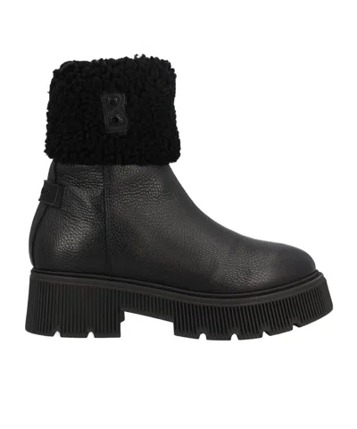 Bogner Thick Sole Short Boot In Black