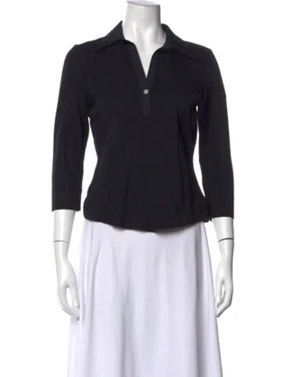 Pre-owned Bogner Three-quarter Sleeve Polo In Black