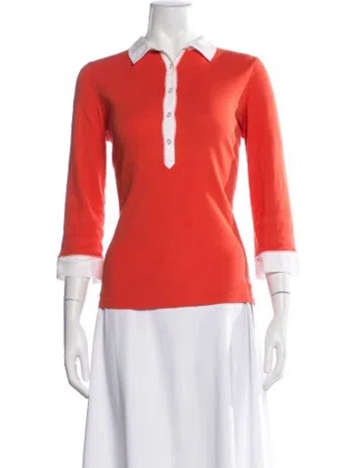 Pre-owned Bogner Three-quarter Sleeve Polo In Orange