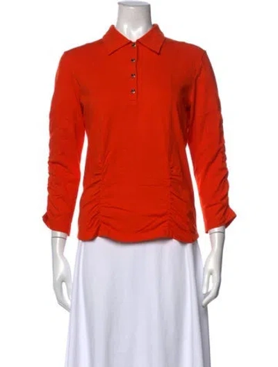 Pre-owned Bogner Three-quarter Sleeve Polo In Orange