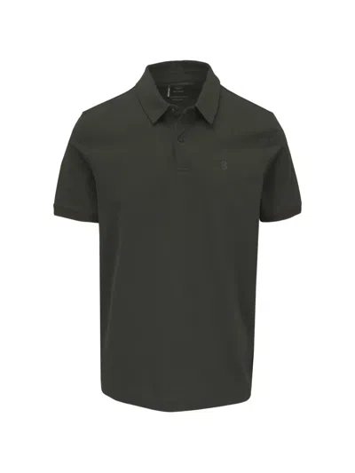 Bogner Timo Pique-weave Logo-patch Polo Shirt In Black