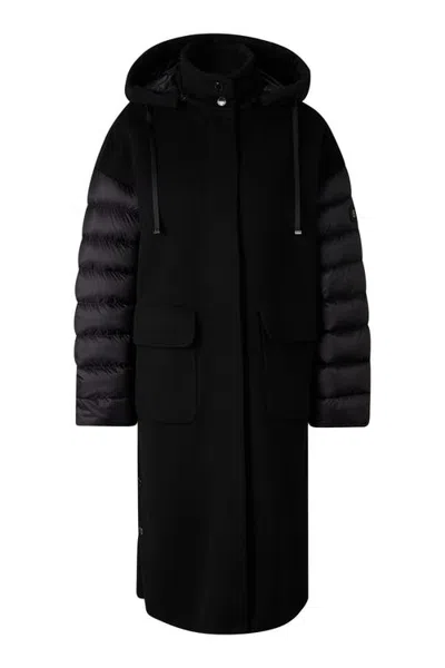 Bogner Trisha Double-faced Wool Coat In Black