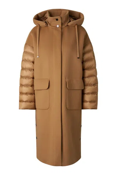 Bogner Trisha Double-faced Wool Coat In Brown