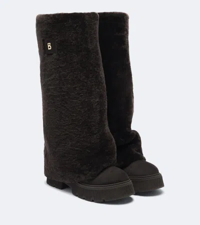 Bogner Turin Shearling Knee-high Boots In Black