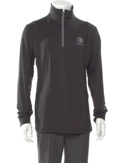 Pre-owned Bogner Turtleneck Long Sleeve Henley In Black