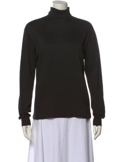 Pre-owned Bogner Turtleneck Long Sleeve Sweatshirt In Black