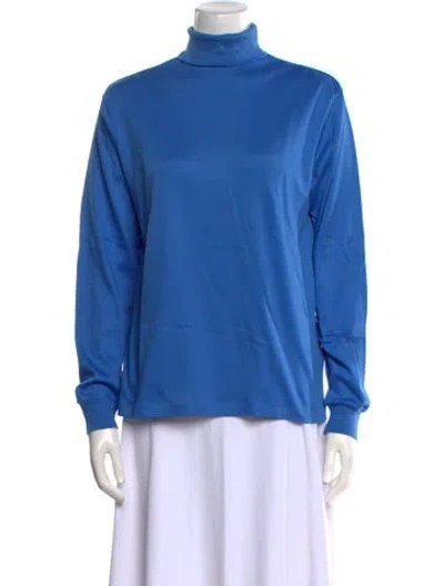 Pre-owned Bogner Turtleneck Long Sleeve Sweatshirt In Blue