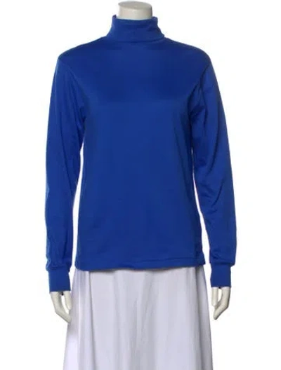Pre-owned Bogner Turtleneck Long Sleeve Sweatshirt In Blue