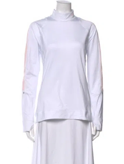 Pre-owned Bogner Turtleneck Long Sleeve Top In White