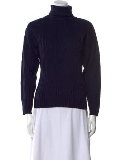 Pre-owned Bogner Turtleneck Sweater In Blue