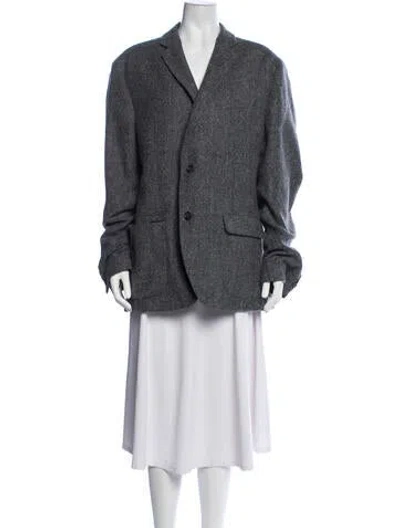 Pre-owned Bogner Tweed Pattern Jacket In Grey