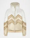 Bogner Valea Chevron-pattern Quilted Ski Jacket In Yellow