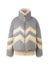 Bogner Valea Chevron-pattern Puffer Jacket In Gray