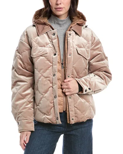 Bogner Vela Velvet Down Jacket In Brown