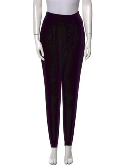 Pre-owned Bogner Velvet Skinny Leg Pants In Purple