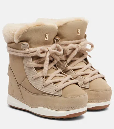 Bogner Verbier 8 Suede Snow Boots In Blue