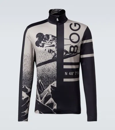 Bogner Verti Printed Ski Top In Black