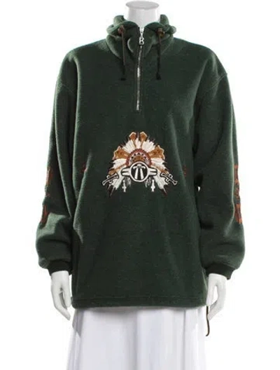 Pre-owned Bogner Vintage Graphic Print Sweatshirt In Green