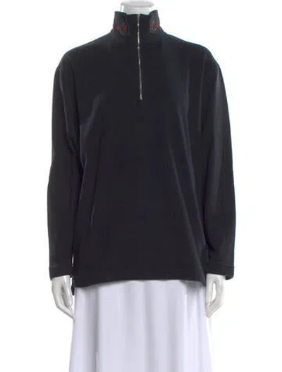 Pre-owned Bogner Vintage Mock Neck Sweatshirt In Black
