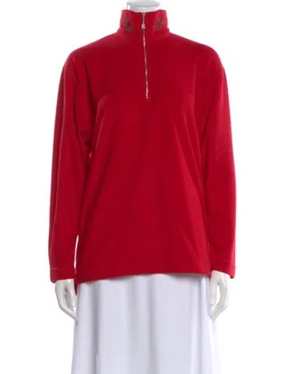 Pre-owned Bogner Vintage Mock Neck Sweatshirt In Red