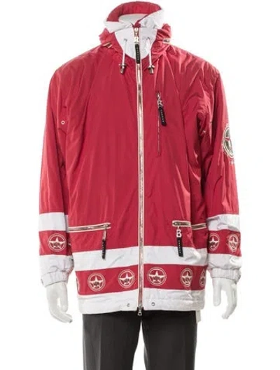 Pre-owned Bogner Vintage Printed Windbreaker In Red