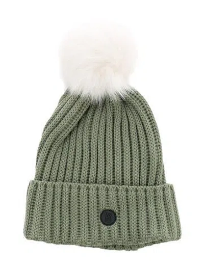 Pre-owned Bogner Virgin Wool Beanie W/tags In Green
