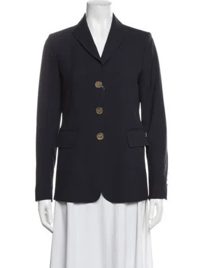 Pre-owned Bogner Virgin Wool Blazer In Blue