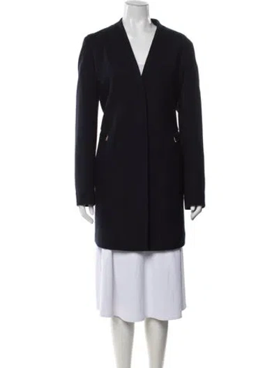 Pre-owned Bogner Virgin Wool Coat In Blue