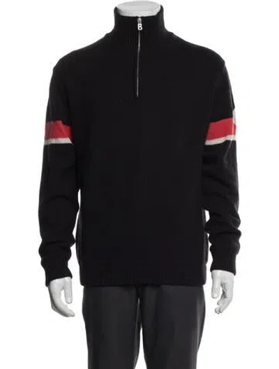 Pre-owned Bogner Virgin Wool Colorblock Pattern Sweater In Black