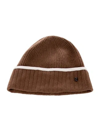 Pre-owned Bogner Virgin Wool Knit Beanie In Brown