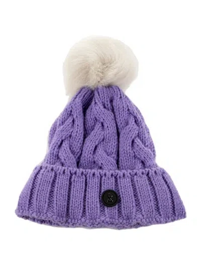 Pre-owned Bogner Virgin Wool Knitted Beanie In Purple