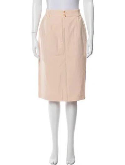 Pre-owned Bogner Virgin Wool Midi Length Skirt In Neutral