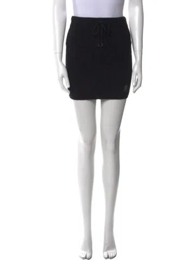 Pre-owned Bogner Virgin Wool Mini Skirt W/ Tags In Black