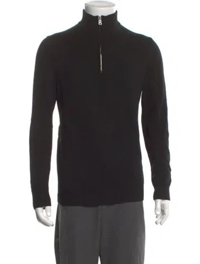 Pre-owned Bogner Virgin Wool Mock Neck Pullover In Black