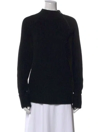 Pre-owned Bogner Virgin Wool Mock Neck Sweater In Black