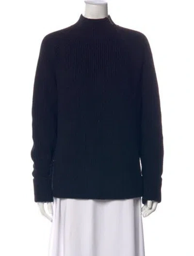 Pre-owned Bogner Virgin Wool Mock Neck Sweater In Black