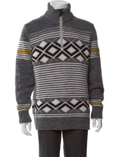 Pre-owned Bogner Virgin Wool Patterned Pullover In Multi