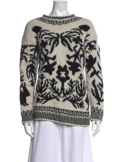Pre-owned Bogner Virgin Wool Patterned Sweater In Neutrals