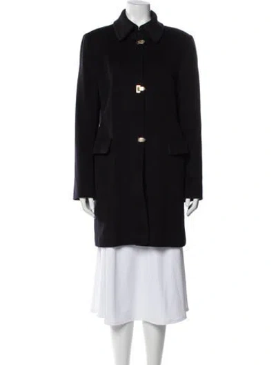 Pre-owned Bogner Virgin Wool Peacoat In Black