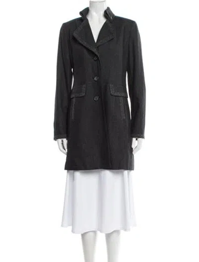 Pre-owned Bogner Virgin Wool Peacoat In Gray