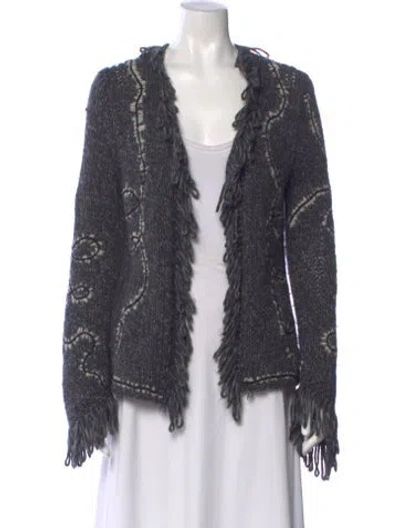 Pre-owned Bogner Virgin Wool Printed Sweater In Gray