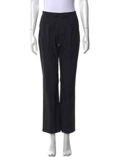 Pre-owned Bogner Virgin Wool Straight Leg Pants In Black